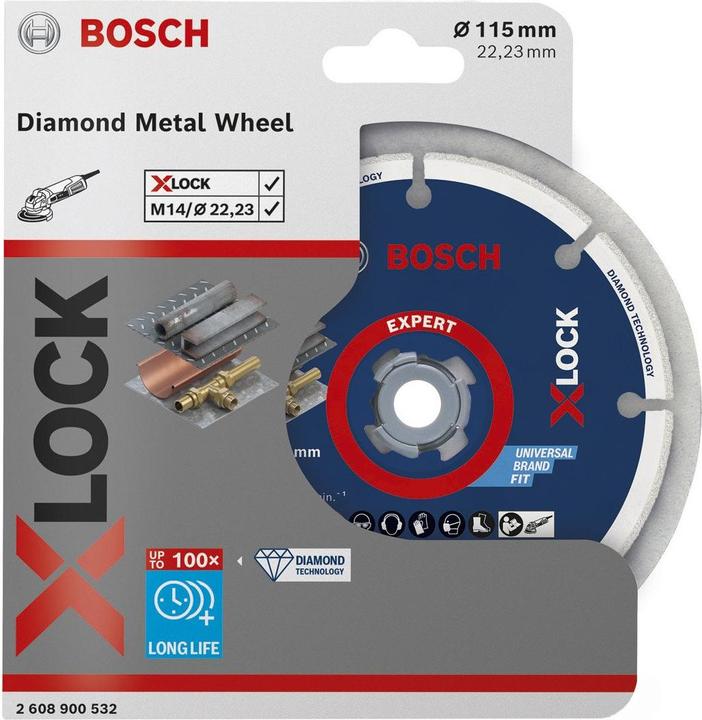 Image du produit Bosch Professional Zubehör Disque de coupe et de meulage Disque de coupe en diamant X LOCK Best for Metal 115 x 22,23 mm