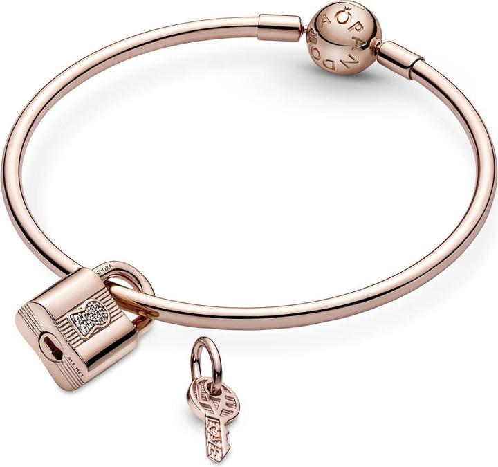 Image du produit Pandora Serrure & Clé Rose Charms/Beads (Plaqué or rose, Alliage métallique)