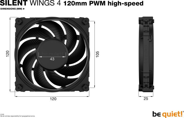 Actual product image be quiet! Silent Wings 4 (120 mm, 1 x)