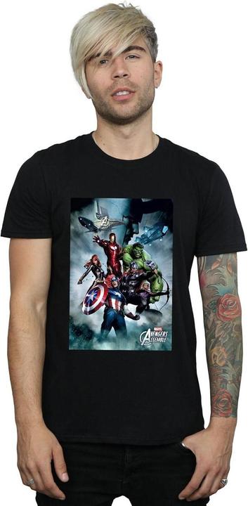 Actual product image Mens Avengers Assemble Team Montage T-Shirt (S)