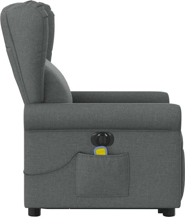 Immagine prodotto VidaXL Poltrona massaggiante elettrica con ausilio per la posizione eretta in tessuto grigio scuro