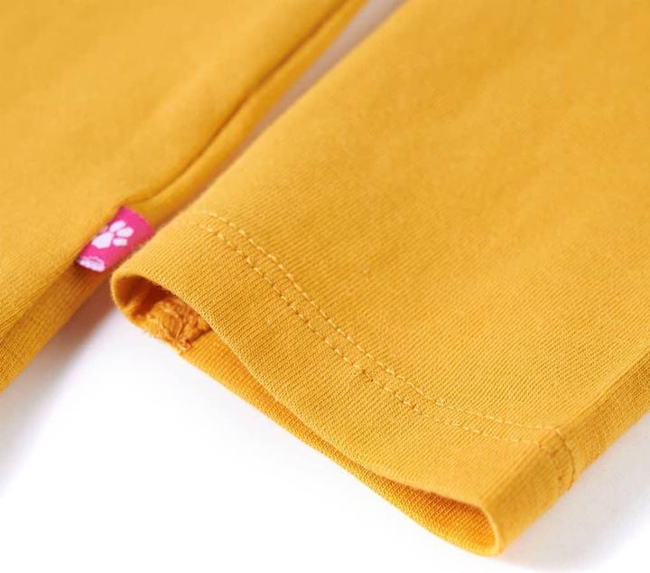 Actual product image VidaXL Children's long-sleeved shirt ochre 128,Material: 95 % cotton. 5 (128)