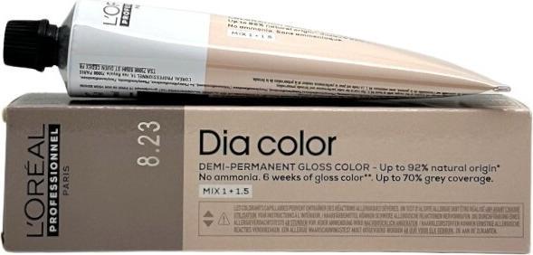 Actual product image L'Oréal Paris Loreal DIA Colour 8.23 Light Blonde Irisé Gold 60 ml (8.23 Light blonde iridescent gold-coloured)