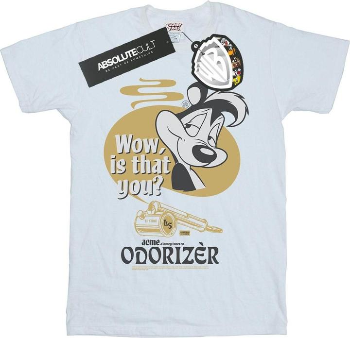 Actual product image Looney Tunes Womens/Ladies Pepe Le Pew Odorizer Cotton Boyfriend T-Shirt (XXL)