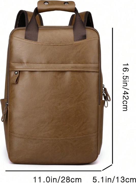 Produktbild Only-Bags.Store PU-Leder wasserdicht grosse Kapazität Tasche, Computer-Rucksack, Business Travel mehrfarbige
