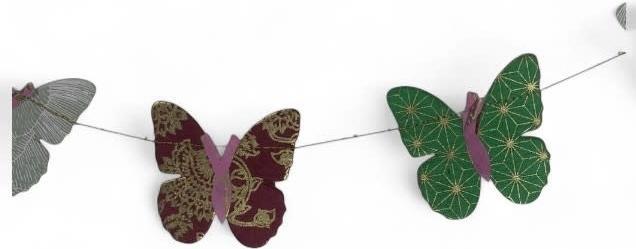 Actual product image sense&purpose Paper garland happy butterfly small