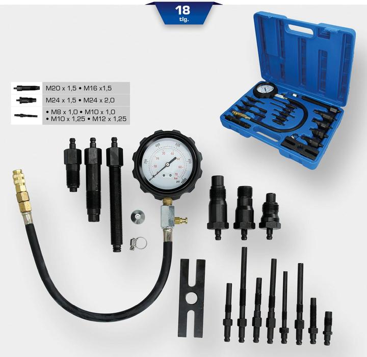 Produktbild Brilliant Tools Kompressionstester-Satz für Diesel Motoren, 18-tlg