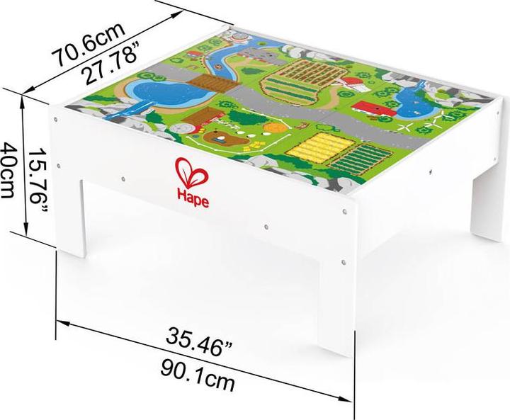 Actual product image Hape Table with storage space for Railway series