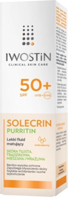 Nenurodyta Iwostin Solecrin Purritin, Lecco liquid maturation, SPF 50 +, 40 ml (Sonnencreme, SPF 50, 40 ml)