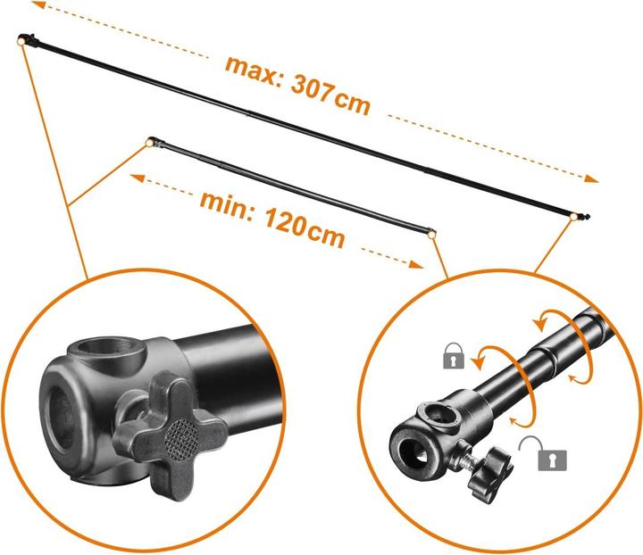 Actual product image Walimex Telescope background rod (3 cm, 307 cm)