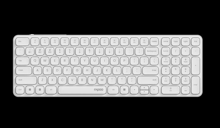 Actual product image Rapoo Wireless ultra-flat multi-mode keyboard "E9310M", white, QWERTZ EN (DE, Wireless)