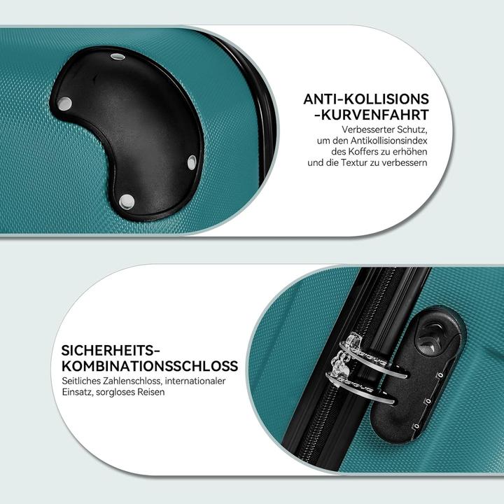 Actual product image Beibye 3-teiliges Hartschalenkoffer-Set (Hand luggage (up to 50 litres), M (50 - 90l), L (90 - 115l))