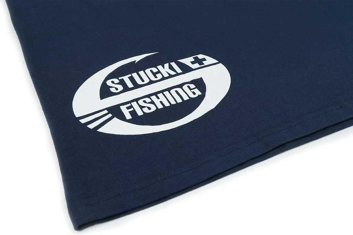 Produktbild Stucki Fishing Because Fanatics T-Shirt Blau (M)