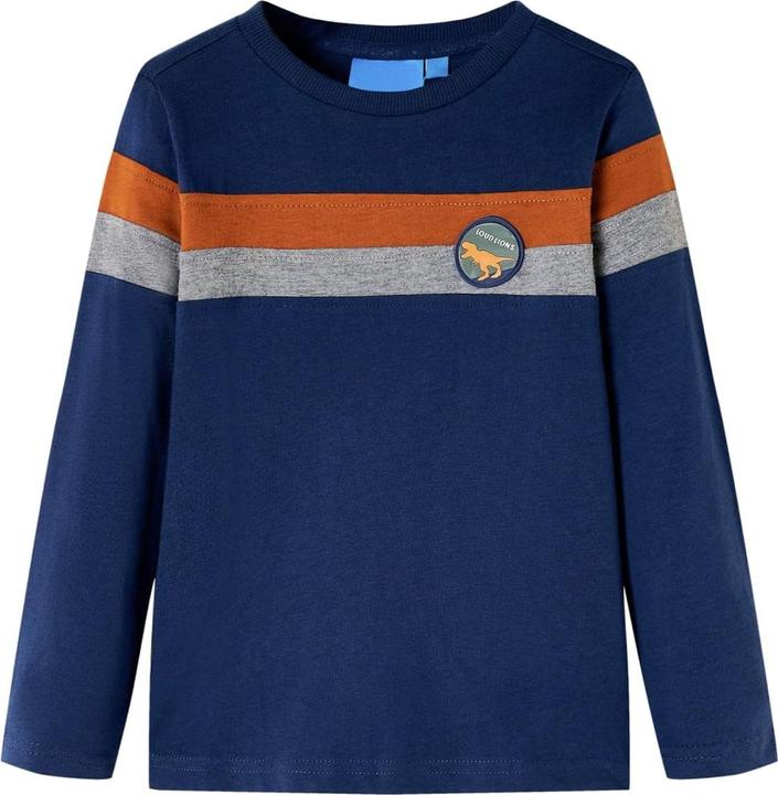 Actual product image VidaXL Children's long-sleeved shirt navy blue 92,Material: 100 (92)