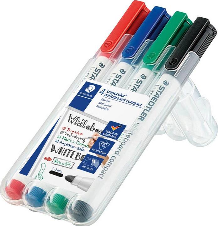Actual product image Staedtler Lumocolor whiteboard compact 341 (Multi Colour, 2 mm, 4 x)