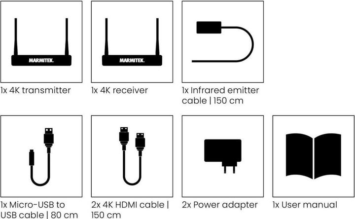 Immagine prodotto Marmitek TV Anywhere Wireless 4K (50 m, HDR, HDMI 1, HDCP)