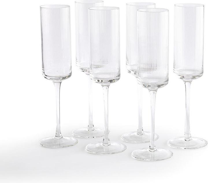 Image du produit La Redoute Interieurs Stria (22 cl, 6 Verres, Flûtes à champagne)