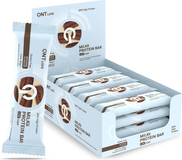 Produktbild QNT Milkii Protein Bar 12x60g (Brownie, 12 Stk., 720 g)
