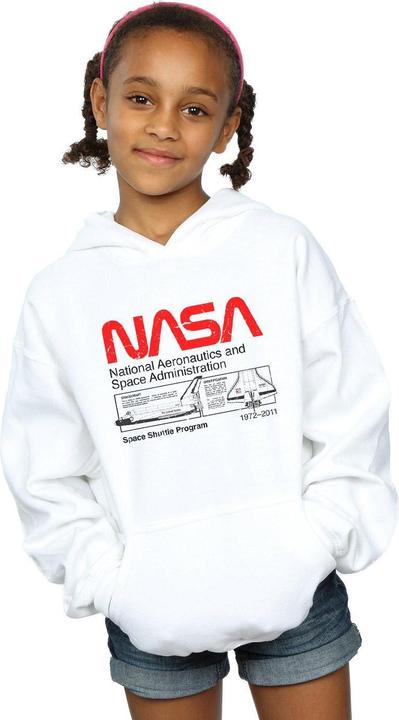 Actual product image Nasa Girls Classic Space Shuttle Hoodie (116)