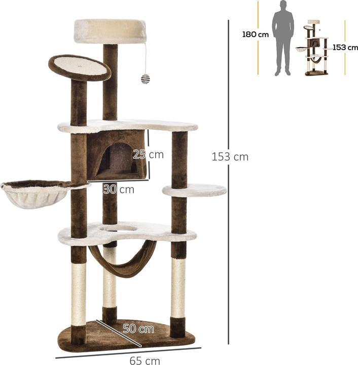 Produktbild Jamb Kratzbaum (153 cm, Creme-Kaffeebraun)