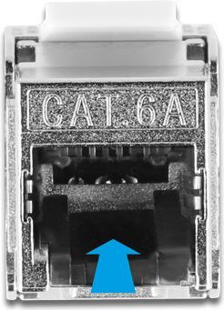 Image du produit Delock Câble RJ45 mâle vers Keystone Modul RJ45 femelle Cat.6A 2 m noir (S/FTP, CAT6a, 2 m)