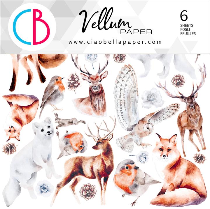 Produktbild Ciao Bella Vellum Paper "Winter Journey", 15 x 15 cm, 6 Blatt (90 g/m², 1 x)