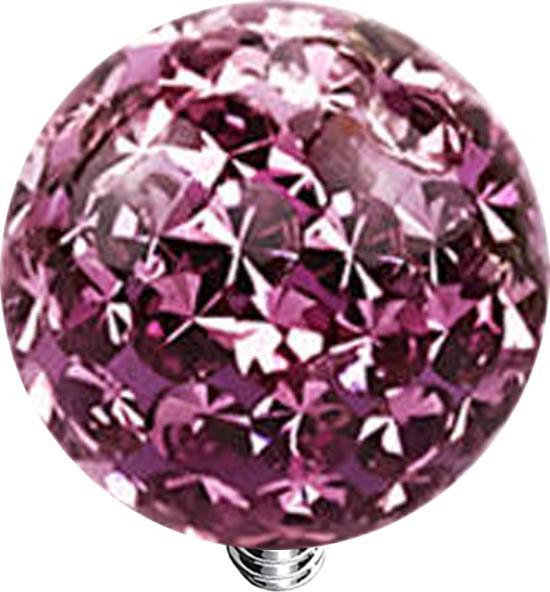 Immagine prodotto Star Piercing Dermal Anchor sfera di cristallo viola chiaro strato protettivo epossidico (Acciaio chirurgico 316L, senza ottone)