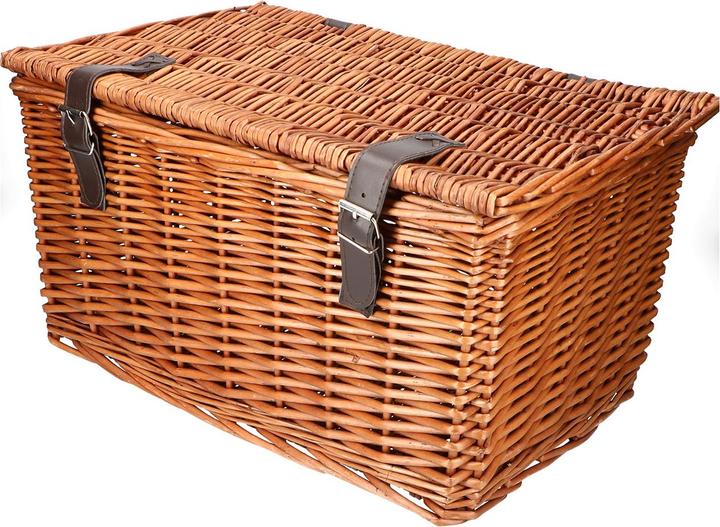 Immagine prodotto Natura Punto Cestino da bicicletta vintage in vimini e pelle (30 l)