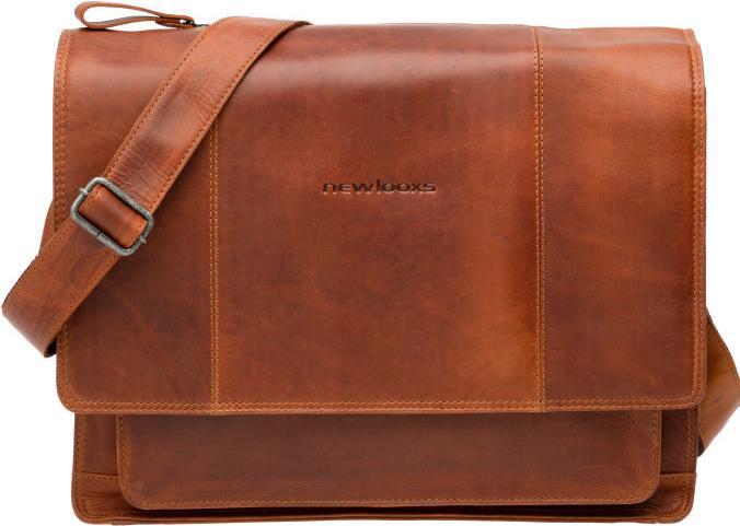 Produktbild New Looxs Radtasche Fellini Leder Cognag 18l.