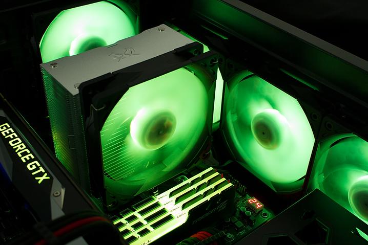 Actual product image Scythe Kaze Flex 120 ARGB PWM fan, 300-1800rpm (120 mm, 1 x)