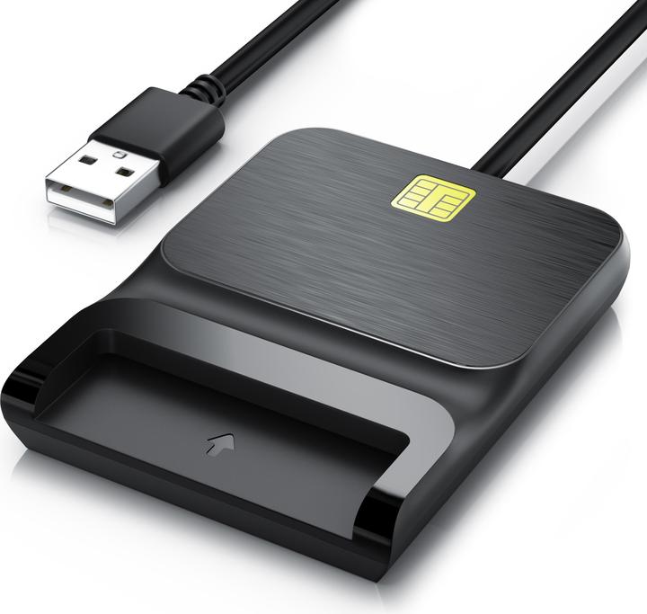 CSL USB smart card reader, SmartCard/SIM reader, Plug&Play, compatible with Mac OS X & Windows 7-11 (USB)