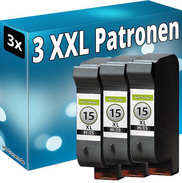 Produktbild Druckfuxx SET 3x TINTE PATRONEN für HP 15 DeskJet 840c 825c 845c 916c 920c
