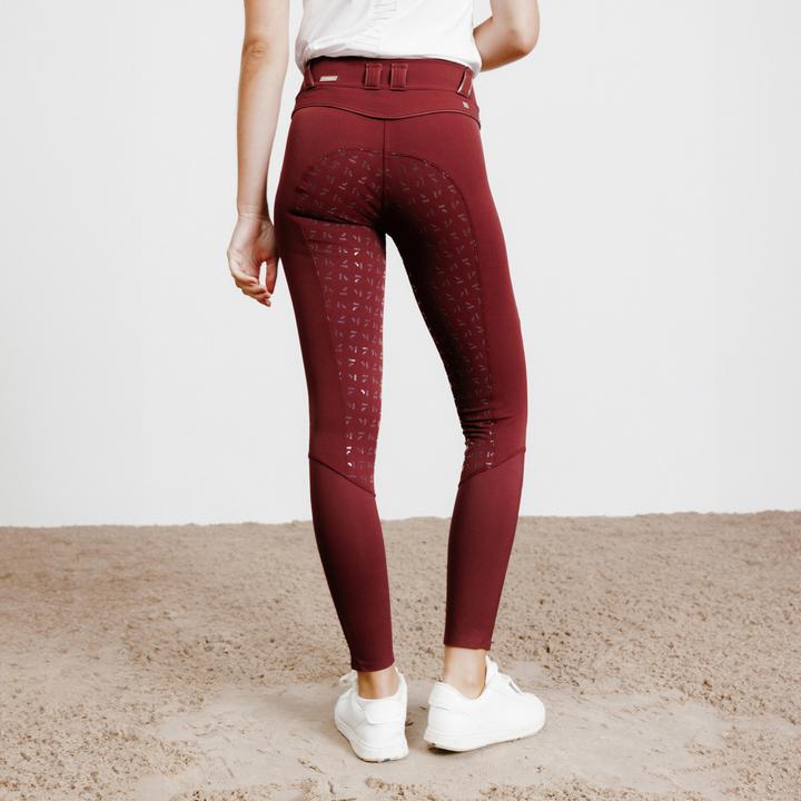 Actual product image Fouganza Ladies riding breeches Full Grip - 900 bordeaux (L)