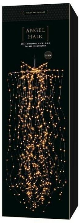 Image du produit STT Lumières de fée LED Chute d'eau de cheveux d'ange 1,5 m, Noir