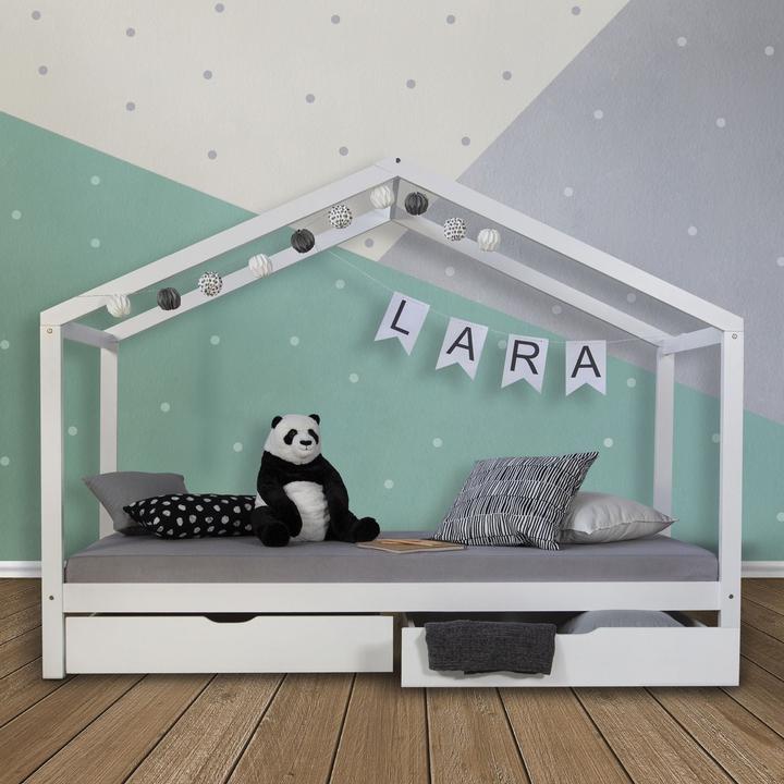 Image du produit Homestyle4u Lit de maison Lit de jeu pour enfants (90 x 200 cm)
