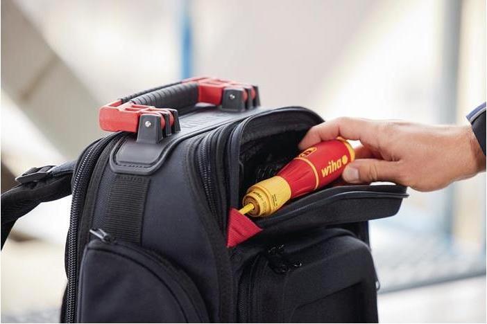 Actual product image Wiha Electrician's tool rucksack 27 pce electrician's basic equipment sturdy stand-up base laptop (28 pieces)