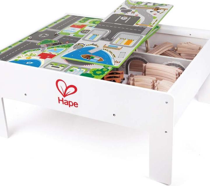 Actual product image Hape Table with storage space for Railway series