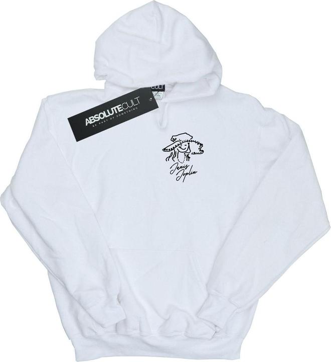 Actual product image Janis Joplin Mens Outline Sketched Hoodie (M)