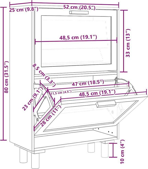 Image du produit VidaXL Melanie (52 x 25 x 80 cm)