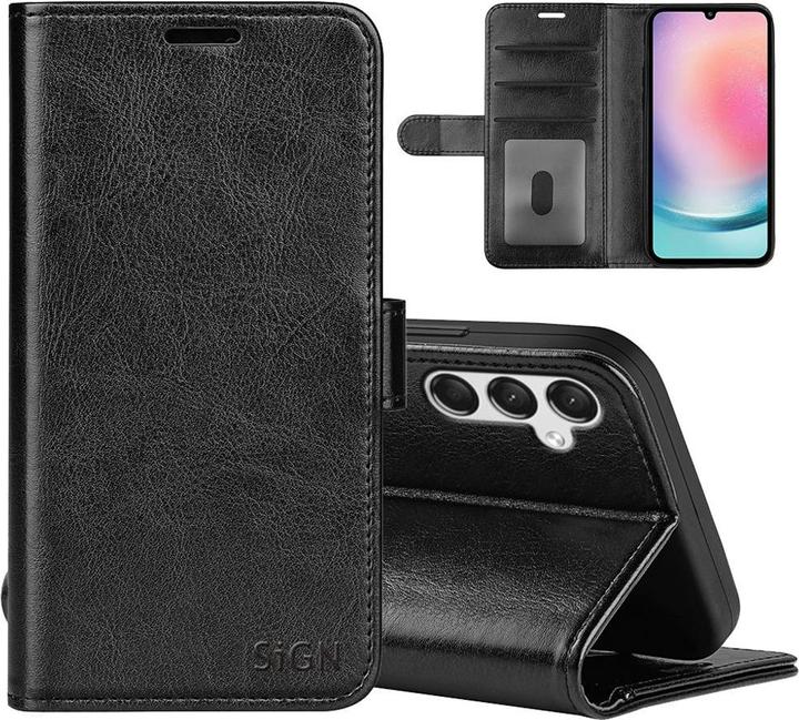 SIGN Cover a portafoglio per Samsung Galaxy A25 - Nero (Samsung Galaxy A25)