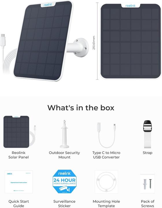 Produktbild Reolink Solarpanel 2 (Solarpanel)
