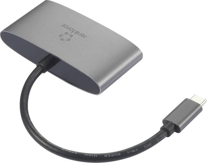 Produktbild Renkforce USB-C®, VGA Adapter (1x USB-C® Stecker - 1x USB-C® Buchse (Power Deliv (USB 3.0, USB, VGA, 15 cm)