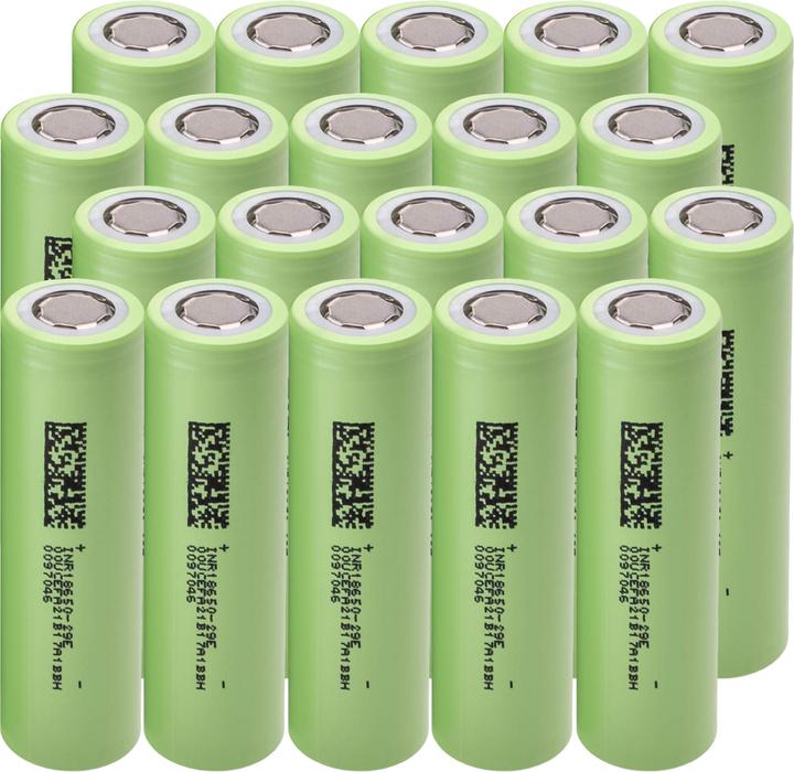 GreenCell 20x Ogniwo Accumulatore Green Cell 18650 Li-Ion INR1865029E 3.7V 2900mAh (20 pz., 18650, 2900 mAh)