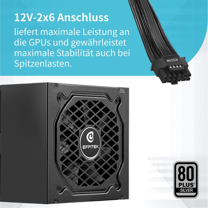 Immagine prodotto Effitek Netzteil 750W Silver ATX 3.1, PCI 5.1 (750 W)