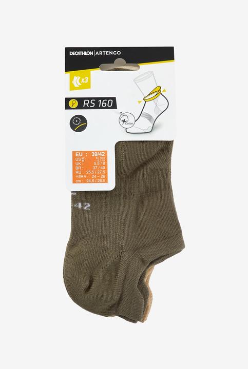 Actual product image Artengo Tennissocken RS 160 Low 3er Pack braun/beige (39, 42)
