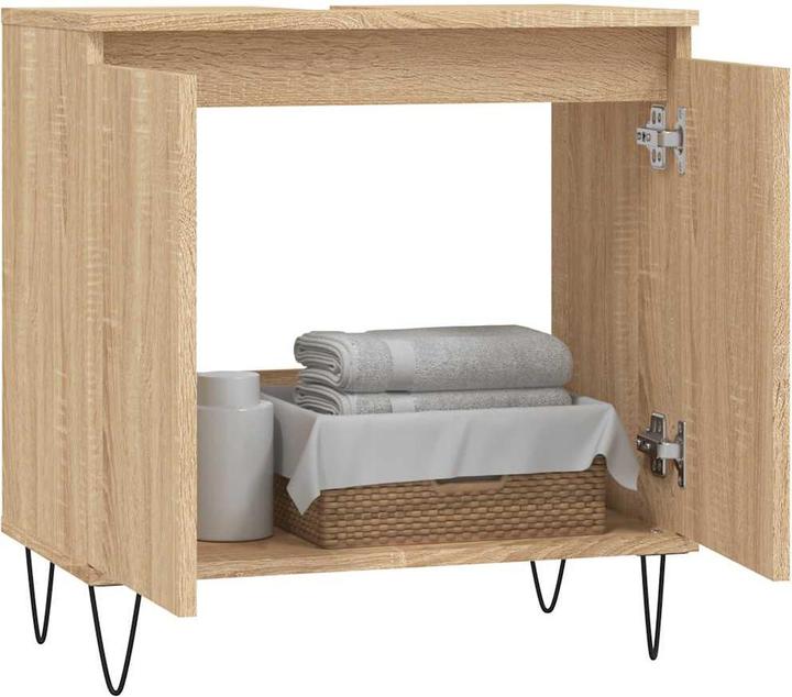 Immagine prodotto VidaXL Badschrank Sonoma-Eiche 58x33x60 cm Holzwerkstoff, Farbe (58 x 33 x 60 cm)