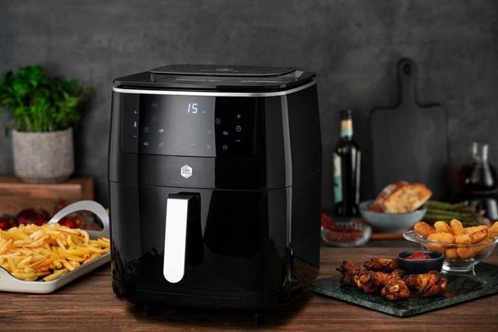 Actual product image OBH Nordica FW2018S0 fryer Single 6.5 L Stand-alone Hot air fryer Black
