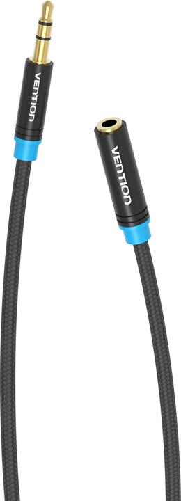 Actual product image Vention Braided 3.5mm Audio Extender 1.5m VAB-B06-B150-M Black (1.50 m)