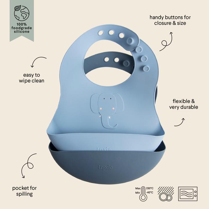 Image du produit Trixie Baby Bavoirs en silicone (3.60 mois)