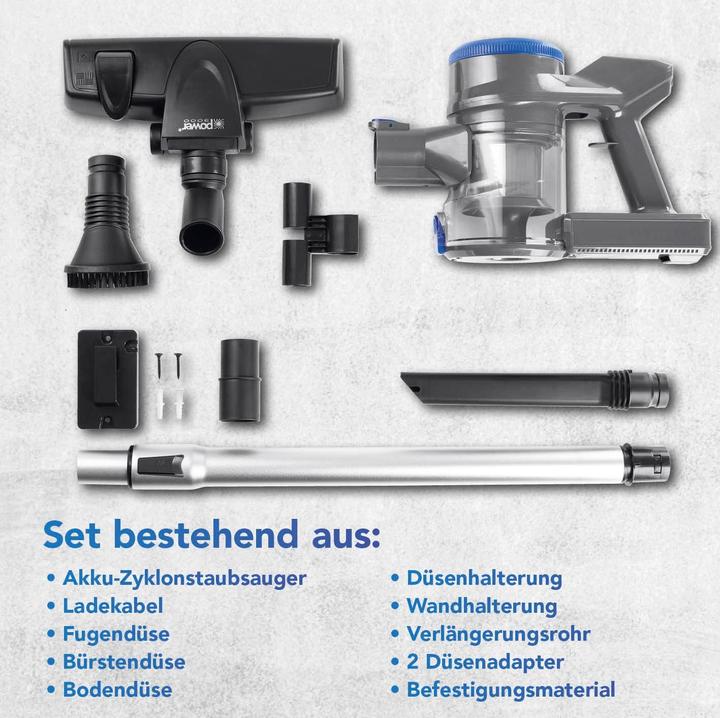 Image du produit CleanMaxx Aspirateur à main et à manche sans fil Anthracite/Bleu